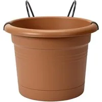Elho Blumentopf Elho Blumentopf + Halter Green Basics Ø 20 x 18,5