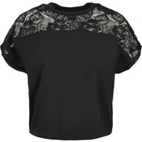 URBAN CLASSICS Kurzarmshirt Urban Classics Damen Ladies Short Oversized Lace Tee (1-tlg)