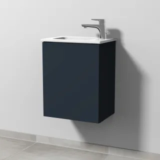 Sanipa 3way Waschtischunterbau zu Duravit ME by Starck Waschtisch mit 1 Tür, Marine-Matt SP7201R