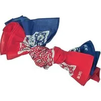 JOB Halstuch Bandanas Rot/Blau – 2er Pack Halstücher aus Baumwolle, (2-St)