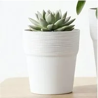 KAGM Übertopf Übertopf Blumentopf SPAR-SET Varianten Weiß Kunststoff modern Indoor (3 St)