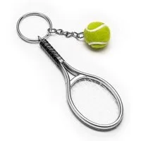 Gadget Master Schlüsselanhänger Tennisschläger Schlüsselanhänger mit Ball