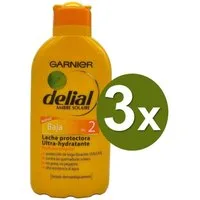 GARNIER Sonnenschutzcreme delial Sonnencreme Creme Sonnen Schutz für Gesicht Körper Haut, Wasserfest, FPS 20 Schutz, Sonnen Creme Milch Schutz vor Sonnenbrand, 3-tlg., 3x 200ml, Arm, Bein, Brust, Ganzkörper, Gesicht, Hals, Wasserfest, hinterlässt kei