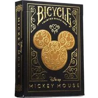 Cartamundi Spiel Bicycle® Kartendeck - Disney Mickey Mouse Black and Gold, Kartenspiel, mit einzigartigem Air-Cushion®-Finish