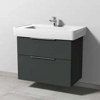 Sanipa 3way Waschtischunterbau zu Laufen Pro A Waschtisch mit 2 Auszügen, Graphit-Matt UP7581B