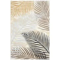 Vimoda Teppich Teppichwohnzimmer Kurzflor Palmen Muster, Rechteckig, Höhe: 10 mm, Balmen Optek, Lurex, modern, Schlafzimmer, glitzer Läufer