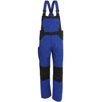 Qualitex Workwear Arbeitslatzhose "X-Serie" X-treme strapazierfähige Arbeitshose - faserverstätkt (1-tlg) Latzhose mit 14 Taschen - Blaumann mit vorgeformter Kniepolstertasche