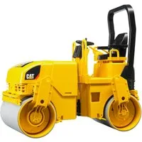 Bruder® Spielzeug-Walze Cat Tandem Vibrationswalze 18 cm (02433), Made in Europe