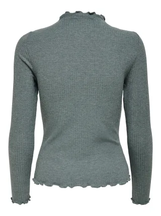 ONLY - ONLEMMA L/S HIGH NECK TOP NOOS JRS Balsam Green - Gr. - XL