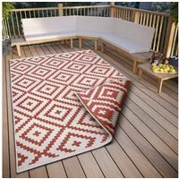OTTO home Teppich Ronda Wendeteppich, rechteckig, Höhe: 5 mm, Sisal-Optik, Flachgewebe, In- und Outdoor, geometrisches Boho Design