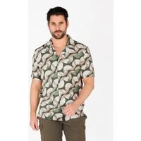 Key Largo Kurzarmhemd MSH MAGMA 1/2 patterned (1-tlg)