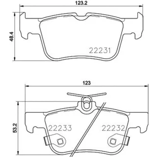 Hella Bremsbel?ge hinten Ford Galaxy Mondeo S-Max