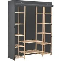 vidaXL Stoffschrank Kleiderschrank Grau 135 x 40 x 170 cm Stoff (1-St)