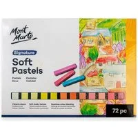 Mont Marte Pastellkreide - Softpastellkreide Set mit 72 bunten Weiche Pastelle, – Ideal zum Mischen, Schattieren und Zeichnen feiner Linien