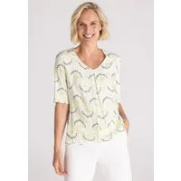 FRANK WALDER Blusenshirt mit grafischem Muster