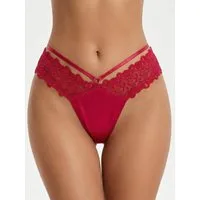 Elegant Love String Sexy Damenunterwäsche – Edler Dessous-Tanga aus feiner Spitze Sinnliche Unterhosen – Femininer Panty Slip mit schmalen Seitenbändern