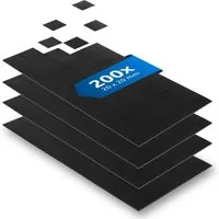 ECENCE Magnet 200x Magnet-Plättchen 20x20x1,2mm selbstklebend (200-St)