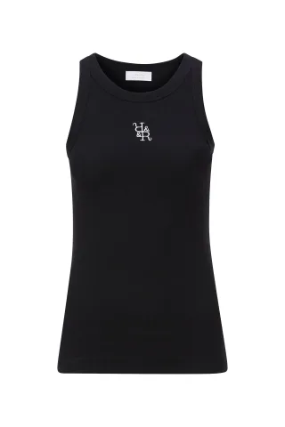 Rich & Royal - Organic Rib Top Branded black - Gr. - XL