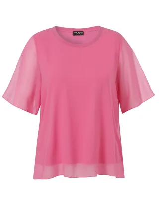 VIA APPIA DUE - Bluse Rundhals 1/2 Arm pink - Gr. - 48