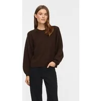 Vila Strickpullover VISAPNA O-NECK L/S KNIT TOP/PB/1 mit Rundhalsausschnitt, aus Strick, Regular Fit