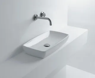 Axa H10 Aufsatzwaschtisch, B: 600, T: 320, H: 100 mm, weiss 8108501