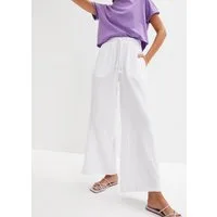 bonprix Palazzohose (1-tlg) aus Musselin, lockere Passform, elastischer Bund, knöchellang