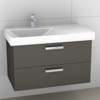Artiqua 413 Waschtischunterschrank für Xeno 2 500533, 500534 (ehem. 127190, 127193) Stahlgrau Metall 413-WU2L-K130-7141-88