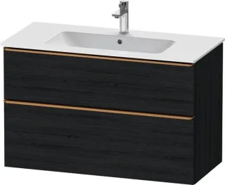 Duravit D-Neo Waschtischunterbau wandhängend Eiche Schwarz Matt 1010x462x625 mm - DE4363004160000 DE4363004160000