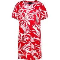 Monari Blusenkleid Kleid coral red gemustert