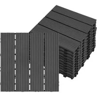 FIVMEN Terrassendielen Terrassenfliesen WPC 30x30cm Kunststoff Klickfliesen mit klicksystem, (Packung, 11-St., Filterbares Wasser Premium Fliese Terrassendielen), für Garten Balkon Terrasse