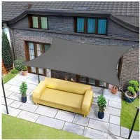 LuxusKollektion Sonnensegel Sonnensegel 4x5m Rechteckig Wasserdicht UV Schutz 4x5 Anthrazit