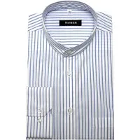 Huber Hemden Langarmhemd HU-0027 Stehkragen, gestreift, Regular Fit-gerader Schnitt, Made in EU