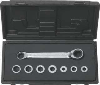 KS Tools GEARplus Doppel-Ratschenringschlüssel-Satz, 8-tlg - 503.4625
