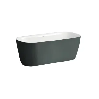 LAUFEN freistehende Badewanne MEDA 750x1600x590 Marbond verkehrsgrau außen, weiß innen, H22111216700 H2211121670001
