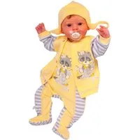 La Bortini Strampler, Jäckchen & Mütze Erstlingsausstattung Baby Anzug in Gelb Hemdchen Strampler Mütze aus reiner Baumwolle, 44 50 56 62 68 74