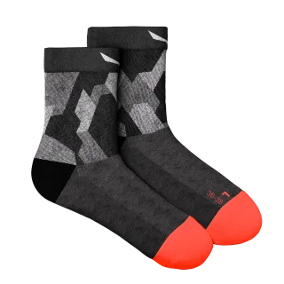 SALEWA - Pedroc Camo Merino Kurze Socken Damen - Schwarz (Gr.39-41)