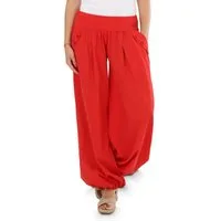 malito more than fashion Haremshose malito Damen Pumphose mit Zierknöpfen 23245P Sommer Aladinhose Freizeithose locker & lässig Einheitsgröße