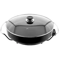 COFI 1453 Elektrische Pizzapfanne Elektrische Multifunktionspfanne Grillpfanne 40 x 7 cm Schwarz