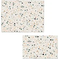 Zeller Present Schneidebrett Terrazzo', Sicherheitsglas, (Set, 2-St), extra Halt dank Silikon Füße, 2-teilig, 30x20 cm