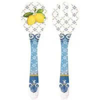 EasyLife Salatbesteck Sorrento, Spülmaschinengeeignet, Mehrfarbig, Zitronen, H: cm