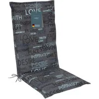 LILENO HOME Hochlehnerauflage Gartenstuhl Auflage, bequeme Sitzauflage für Gartenmöbel, Stuhlkissen, (1 St., 1er Set), Polsterauflage Letter Anthrazit, Sitzpolster für Klappstühle