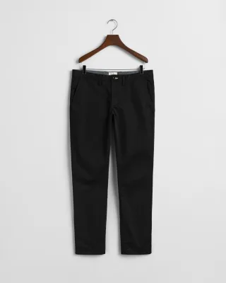 GANT - Slim Fit Twill Chinohose black - Gr. - 32