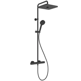 Ideal Standard Duschsystem Ceratherm T25+ mit Thermostat 2-fach-Handbrause und eckiger 2-fach-Kopfbr A8530XG