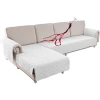 BTTO Sofahusse Sofa Schutz Abdeckung,L-Form wasserdichte Sofaschoner,Schonbezug, Reversible Gesteppte, Pet, Haustier Abdeckung, Kinder, Hunde