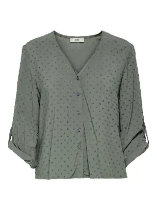 JDY - JDYDIANA LIFE 7/8 DOBBY SHIRT WVN NOOS Castor Gray - Gr. - XS