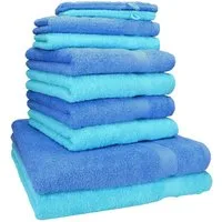 Betz Handtuch Set 10-TLG. Premium Farbe Hellblau & Türkis, Baumwolle (Set, 10-St)