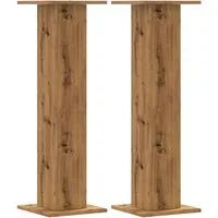 vidaXL Blumenständer Pflanzenständer 2 Stk. Artisan-Eiche 30x30x95 cm Holzwerkstoff (1 St)