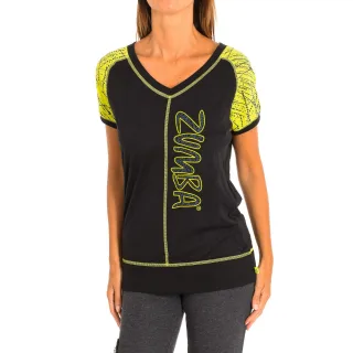 Kurzärmeliges Sport-T-Shirt mit V-Ausschnitt für Frauen Z1T00469