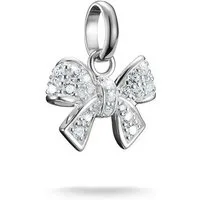 THOMAS SABO Charm-Einhänger Charm Romantische Schleife - Connect, mit Zirkonia (synth)