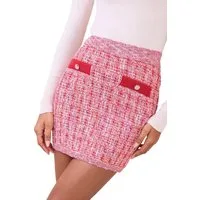 LIPSY Minirock Lipsy Geknöpfter Strick-Minirock aus Bouclé (1-tlg)